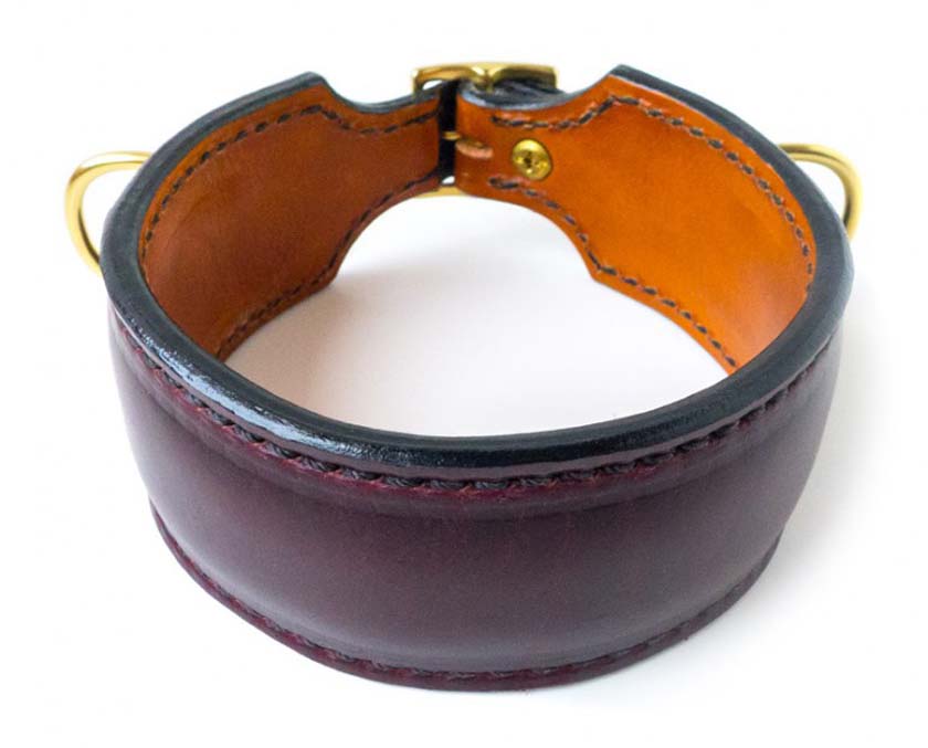 Martingale Handmade Collar, Leather, Double D-Ring by Paraphilia. Exclusive bondage restraints from the stockroom.